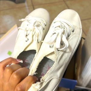 Jelly pop white platform sneakers